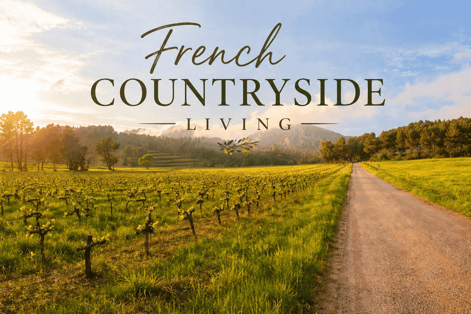 Provence countryside at golden hour
